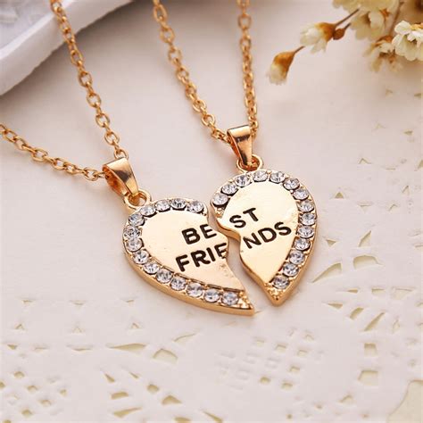 bff necklaces cute|beautiful best friend necklaces.